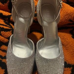 Gianni Bini Sparkling Silver Heels